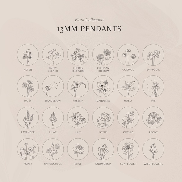 Gardenia Flower Plant Pendant Boho Indie Necklace - Picture 10 of 16